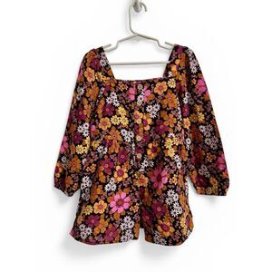 NWT Cotton On Kids Rhiannon Playsuit Romper Retro Floral Size 5